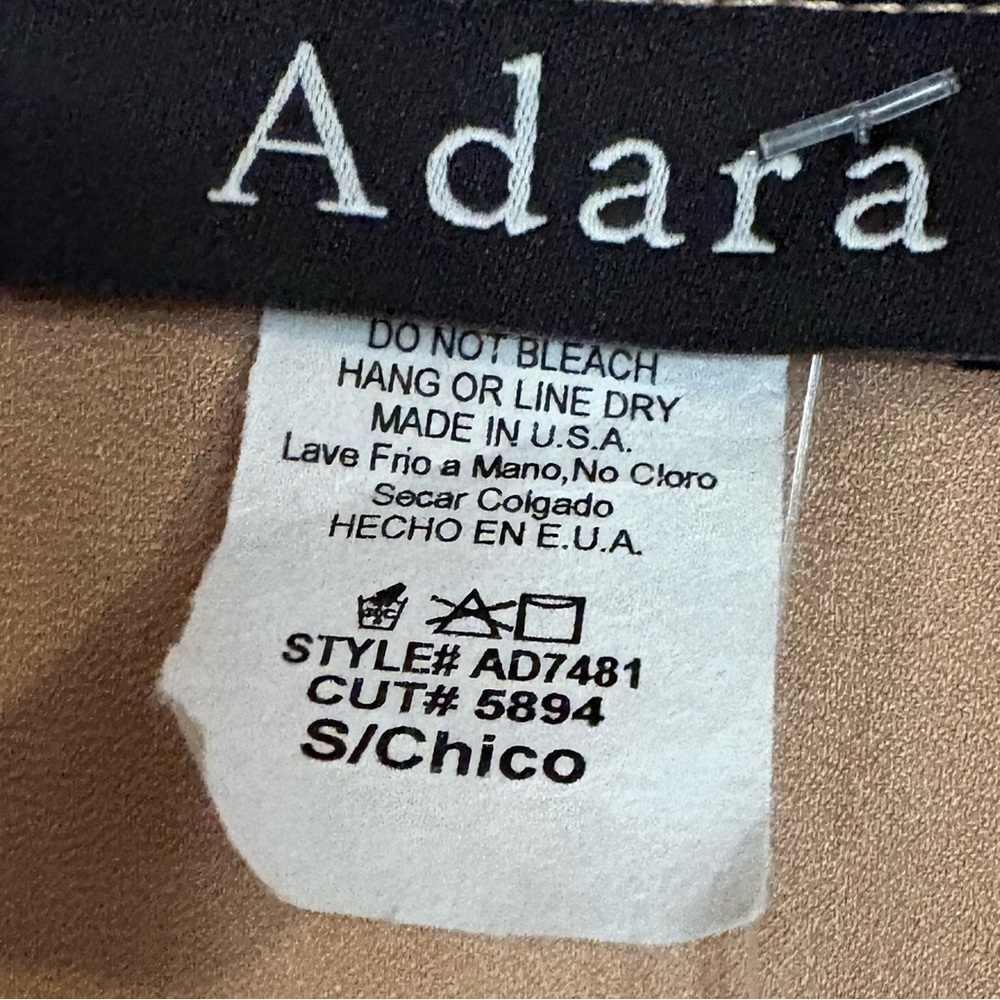 ADARA Button-Front Short Sleeve Midi Dress - Camel Small - Picture 5 of 5